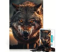 Puzzle de 1000 pièces Loup Sauvage dans la Nature pour Adolescents, Jeu de logique et de Train, Anti-Stress, découpe Lisse, Cadeau mémorable (50x75cm)