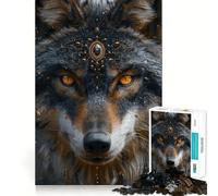 Puzzle de 1000 pièces Loup Spirituel pour Adolescents, idéal pour développer Leurs capacités cognitives et Passer du Temps de Loisirs, avec des Bords précis, Un Cadeau attentionné 38x52cm