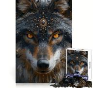 Puzzle de 1000 pièces Loup Spirituel pour Adolescents, idéal pour développer Leurs capacités cognitives et Passer du Temps de Loisirs, avec des Bords précis, Un Cadeau attentionné 38x52cm