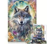 Puzzle de 1000 pièces Loup Spirituel pour Adolescents Stimule la mémoire, réduit Le Stress, découpe de qualité supérieure, Cadeau précieux 38x52cm