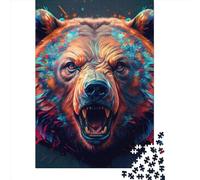 Puzzle de 1000 pièces « l'ours Puissant » pour Adultes, Jeu éducatif en Papier pour Enfants, idéal comme Cadeau de Noël (38 x 26 cm / 1000 pièces).