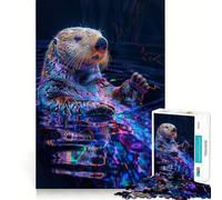 Puzzle de 1000 pièces Loutre de mer dans la Nature pour Adultes Renforce la mémoire Loisirs Amusants Qualité supérieure Cadeau élégant (38x52cm)