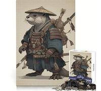 Puzzle de 1000 pièces Loutre Samouraï Guerrier pour Adolescents Jeu de logique et de détente Découpe précise Cadeau précieux (38x26cm)