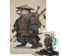 Puzzle de 1000 pièces Loutre Samouraï Guerrier pour Adolescents Jeu Intelligent et divertissant Image à Assembler (50x75cm)