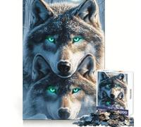 Puzzle de 1000 pièces Louve et Son Petit, idéal pour Les Adolescents développe la mémoire, Offre Une évasion reposante et des Bords Nets Un Cadeau de Noël Chaleureux (38x26cm)