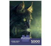 Puzzle De 1000 Pièces Magical Cat in The Dark pour Adultes, Jouet, Décoration Murale, Défi Difficile, Idéal comme Cadeau pour Toute La Famille 70x50cm/1000pcs