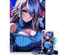 Puzzle de 1000 pièces - Magnifique fille anime - Coupe précise - Amusant à penser - Déclenche le temps - Superbe élément de décoration de Noël pour la maison (38 x 26 cm)