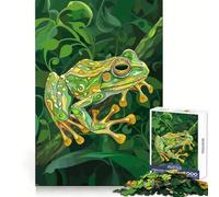 Puzzle de 1000 pièces Magnifique Grenouille Verte pour Adolescents, idéal pour développer Les capacités cognitives et Procurer Un Plaisir Relaxant Cadeau de Noël Original et Solide (50x75cm)