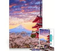 Puzzle de 1000 pièces, magnifique motif Berg Fuji, articulations pointues, jeu de logique, jeu confortable, (38 x 52 cm)
