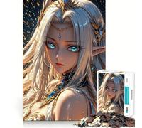 Puzzle de 1000 pièces - Magnifique reine des elfes avec des bords propres - Jouet d'adresse créatif - Passe-temps facile - Superbe (38 x 52 cm)