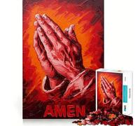 Puzzle de 1000 pièces Mains en prière pour Adolescents Développe la mémoire Attente et Plaisir garantis 38x52cm