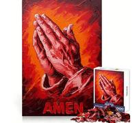 Puzzle de 1000 pièces Mains en prière pour Adolescents, idéal pour stimuler la mémoire, activité à la Maison, Cadeau Parfait 50x75cm