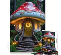 Puzzle de 1000 pièces Maison Champignon fantaisiste dans la forêt pour Adolescents favorise la Concentration, améliore Le Calme et la Distraction, et constitue Un Cadeau mémorable (38x26cm)