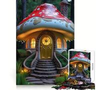 Puzzle de 1000 pièces Maison Champignon fantaisiste dans la forêt pour Adultes, défi stratégique et ludique, Cadeau de Noël idéal (38x52cm)