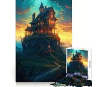Puzzle de 1000 pièces Maison de la sorcière pour Adolescents développe la mémoire, Offre Une évasion reposante, et constitue Un Cadeau de Noël Chaleureux aux Bords Nets (38x52cm)