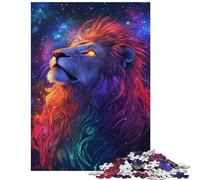 Puzzle de 1000 pièces Majesté du Lion Galactique pour Adolescents Un Puzzle à Assembler pour développer la motricité Fine et Le Cerveau idéal comme Cadeau pour Les Amis et la Famille (38x52cm)