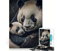 Puzzle de 1000 pièces Maman Panda et Son Enfant pour Adultes Un Cadeau de qualité supérieure pour se détendre et se ressourcer (50x75cm)