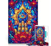 Puzzle de 1000 pièces Mandala Mystique pour Adultes Un Jeu de logique Clair, Relaxant et Amusant, aux découpes parfaites, Un Cadeau élégant (38x26cm)
