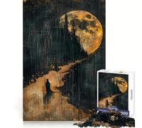 Puzzle de 1000 pièces Marcher au Clair de Lune pour Adultes Stimulation cérébrale, détente et Assemblage Solide, (38x52cm)