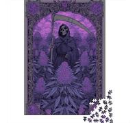 Puzzle De 1000 Pièces Marijuana Death Print Puzzles pour Adultes - Anti-Stress - Interaction Parent-Enfant - Cadeaux d'anniversaire Et De Noël Uniques 38x26cm/1000pcs