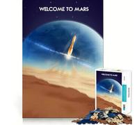 Puzzle de 1000 pièces Mars Futur Idéal Découpe Décor Jeu cognitif Cadeau Facile à Jouer Cadeau d'anniversaire (50x75cm)