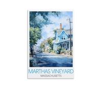 Puzzle de 1000 pièces Martha's Vineyard, Massachusetts - Affiches - Décoration intérieure - Cadeau d'anniversaire - Jouet pour Hommes, Femmes et Seniors - 38 x 52 cm