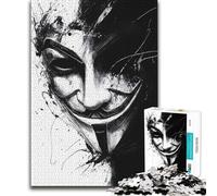 Puzzle de 1000 pièces - Masque Anonyme - Art Vendetta - Casse-tête - Jeu Familial - Motif à Assembler - Cadeau d'anniversaire - 50x75cm (1000 pièces)