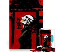 Puzzle de 1000 pièces Masque de crâne pour Adolescents Souvenirs, Amélioration, Esprit Calme, Découpe Nette, Objet de Collection 50x75cm
