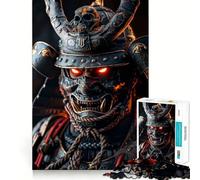 Puzzle de 1000 pièces Masque de Guerrier samouraï pour Adolescents Renforce la mémoire, apaise et détend Finition de qualité (38x52cm)