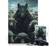 Puzzle de 1000 pièces Masque de Loup et Mouton pour Adolescents, idéal pour stimuler la mémoire et se détendre, Cadeau d'anniversaire Parfait (38x26cm)