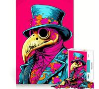 Puzzle de 1000 pièces Médecin de la peste avec des Fleurs (50x75cm) pour Adultes et Adolescents Jeu intellectuel Cadeau Classique de qualité