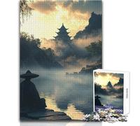 Puzzle de 1000 pièces « Méditation Zen au Bord de la rivière » - Un Moyen Relaxant d'occuper Son Temps Libre - Découpe précise et régulière - Dimensions 38x26cm