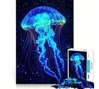 Puzzle de 1000 pièces, méduse bioluminescente, articulations précises, jouet cognitif, jeu de loisirs, 38 x 52 cm