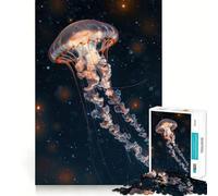 Puzzle de 1000 pièces Méduse céleste,Bords Fins,activité intellectuelle stimulante et relaxante,Cadeau Amusant de Noël (38x52cm)