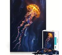 Puzzle de 1000 pièces Méduse céleste,découpe précise,Puzzle logique Artistique,Jeu de Loisirs,Amusant,décoration Murale de Noël (50x75cm)