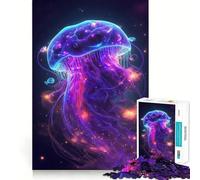 Puzzle de 1000 pièces Méduse néon pour Adolescents Un Jeu intellectuel Stimulant, Un Moment de Partage et de qualité, Un Cadeau mémorable (50x75cm)