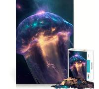 Puzzle de 1000 pièces Méduses de l'espace et Voie lactée pour Adultes, idéal pour stimuler la mémoire et créer Une Image Amusante Assembler Ensemble (50x75cm)