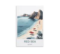 Puzzle de 1000 pièces Mer Rouge Égypte Décoration intérieure Cadeau d'anniversaire Jouet pour Hommes, Femmes et Seniors, 52 x 70 cm