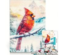 Puzzle de 1000 pièces Migration des Cardinaux, Jouet éducatif, Course de Vitesse Manuelle, avec des pièces de Formes aléatoires Parfaitement emboîtables 38x26cm