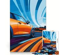 Puzzle de 1000 pièces Mini Cooper Orange en Pleine Vitesse, idéal pour Les Adolescents Puzzle Relaxant et ludique, Image à Assembler, Cadeau Exquis (50x75cm)