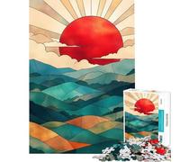 Puzzle de 1000 pièces Minimaliste Abstrait de collines Jeu Relaxant Stimulant l'intelligence cérébrale Jouet addictif Cadeau pour Femmes et Hommes Course de Vitesse Manuelle (Taille 50x75cm)