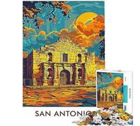 Puzzle de 1000 pièces Mission de San Antonio Idéal pour Les Adolescents Passe-Temps Stimulant et Anti-Stress Cadeau Parfait (Dimensions : 38x52cm)