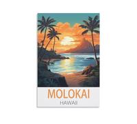 Puzzle de 1000 pièces, Molokai, Hawaï, Casse-tête avec Un épagneul, idéal comme Cadeau d'anniversaire ou décoration Murale (70 x 50 cm).