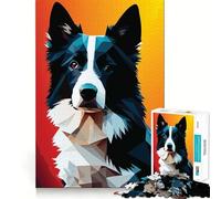 Puzzle de 1000 pièces Mon Chien Border Collie pour Adolescents, renforce la mémoire, Loisirs à la Maison, Bords Nets, Cadeau précieux (50x75cm)