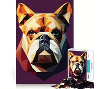 Puzzle de 1000 pièces Mon Chien Bouledogue pour Adolescents Jeu de logique et d'adresse, Divertissement partagé, découpe précise, décoration Murale (38x26cm)