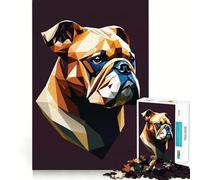 Puzzle de 1000 pièces Mon Chien Bouledogue pour Adolescents Jeu de logique et d'adresse, Divertissement partagé, découpe précise, décoration Murale (38x26cm)
