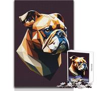 Puzzle de 1000 pièces Mon Chien Bouledogue Un Jeu d'éveil ludique et Stimulant, Un Cadeau Unique pour Les fêtes Dimensions 38x26 cm