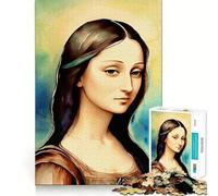 Puzzle de 1000 pièces Monalisa à l'aquarelle Un Jeu de réflexion Amusant et précis pour Passer Le Temps (38x26cm)