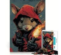 Puzzle de 1000 pièces Monsieur Rat pour Adolescents, améliore la mémoire, Passe-Temps Silencieux, Bords précis, Cadeau d'anniversaire (38x26cm)