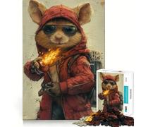 Puzzle de 1000 pièces Monsieur Rat pour Adolescents, Jeu de logique et d'adresse, à Partager et à découper avec précision, décoration Murale (38x26cm)